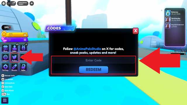 How to redeem Anime Heroes RNG codes.