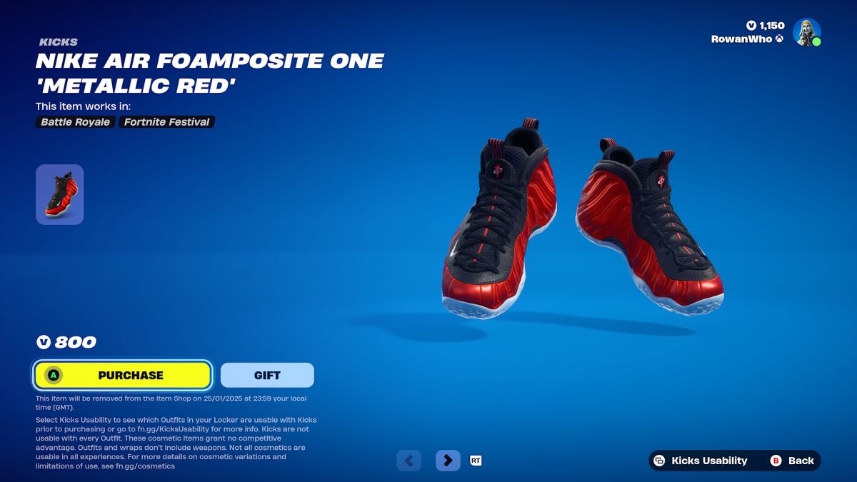metallic red kicks