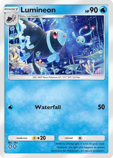 Lumineon from Space-Time Smackdown in Pokemon TCG Pocket