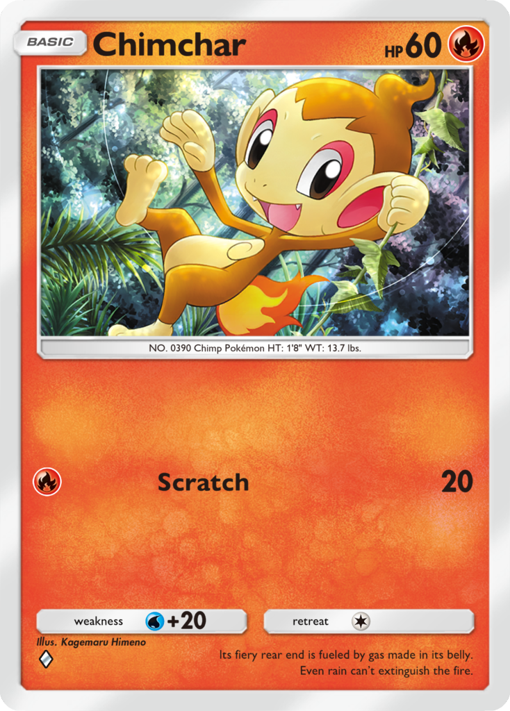 Chimchar from Space-Time Smackdown in Pokemon TCG Pocket