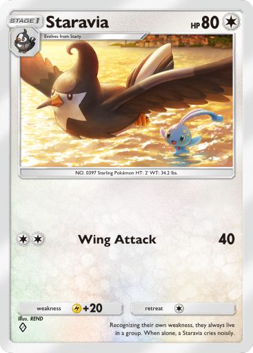 Staravia from Space-Time Smackdown in Pokemon TCG Pocket