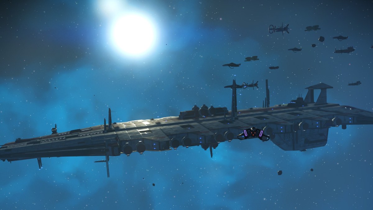 Freighter in No Man's Sky