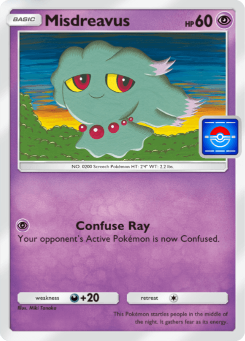 Misdreavus Pokémon TCG Pocket card.