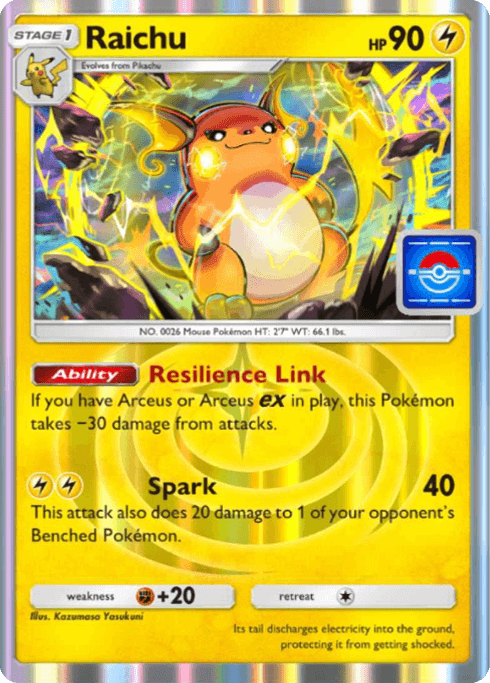 Raichu Pokémon TCG Pocket card.