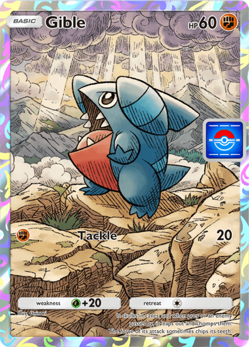 Gible Pokémon TCG Pocket card.