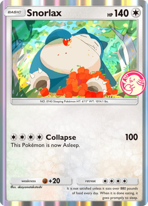 Snorlax Pokémon TCG Pocket card.