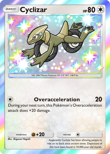 Shiny Cyclizar Pokémon TCG Pocket card.