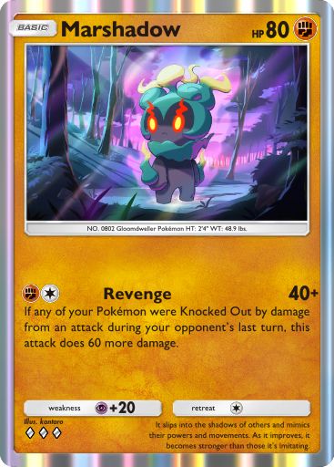 Marshadow Pokémon TCG Pocket card.