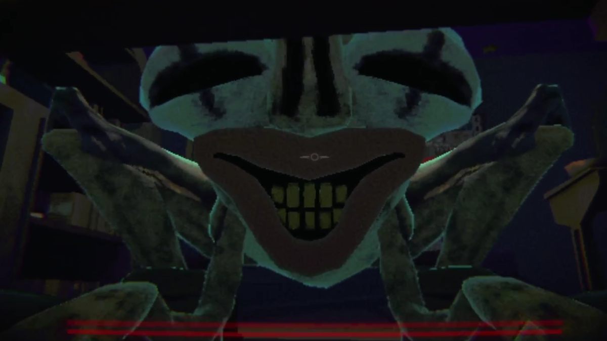 A close up of the Clown smiling at the camera