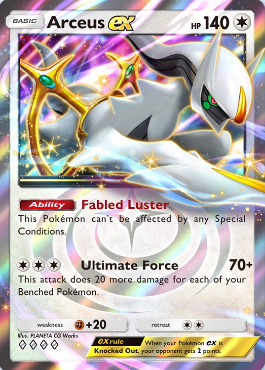 Arceus ex from Triumphant Light in Pokemon TCG Pocket