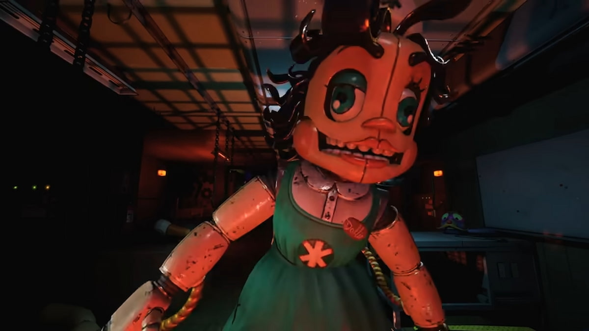 Picture showing the Mimic antagonist in FNAF Secret of Mimic title.