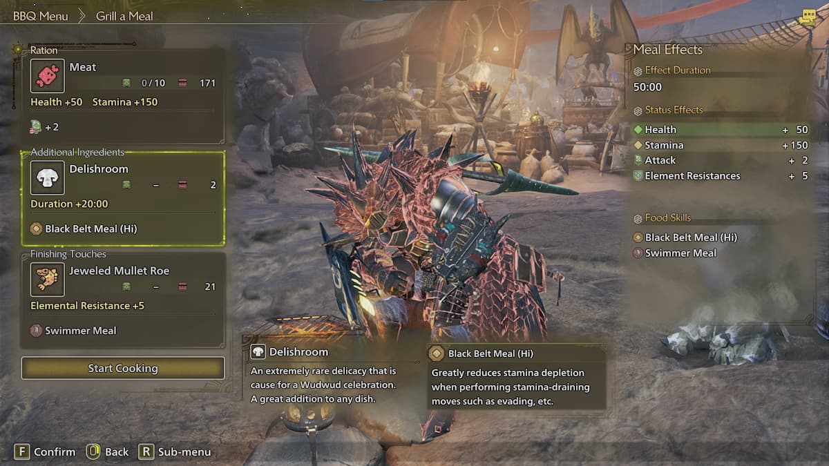 Fifth recipe in Monster Hunter Wilds
