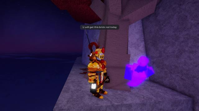 Picture showing the Minish NPC about to give the Brick Rod in Fisch.