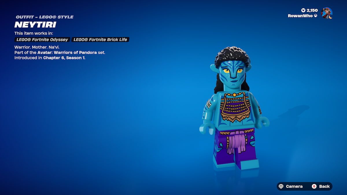 avatar character as a LEGO style in fortnite item shop