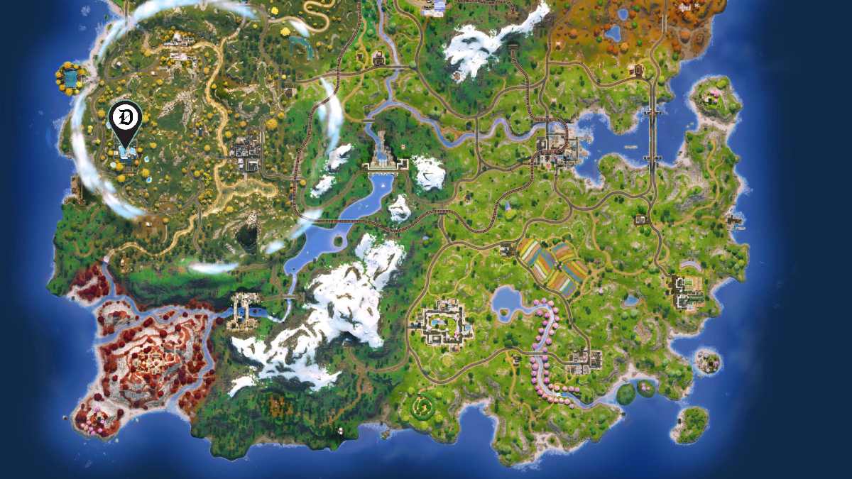An image of the Payphone location in the Fortnite Heist map.