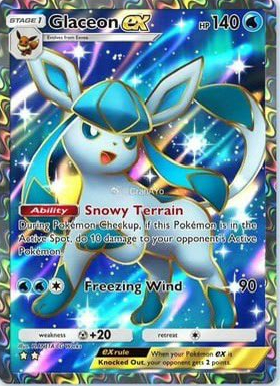 Glaceon full art from Triumphant Light in Pokemon TCG Pocket