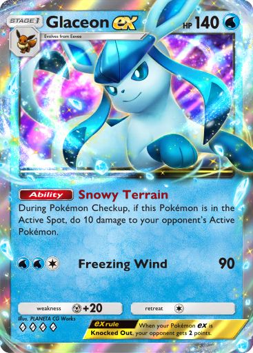 Glaceon ex from Triumphant Light in Pokemon TCG Pocket