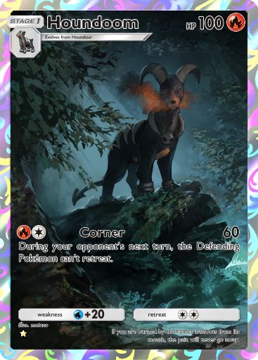 Houndoom full art from Triumphant Light in Pokemon TCG Pocket
