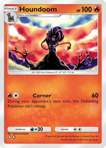 Houndoom from Triumphant Light in Pokemon TCG Pocket