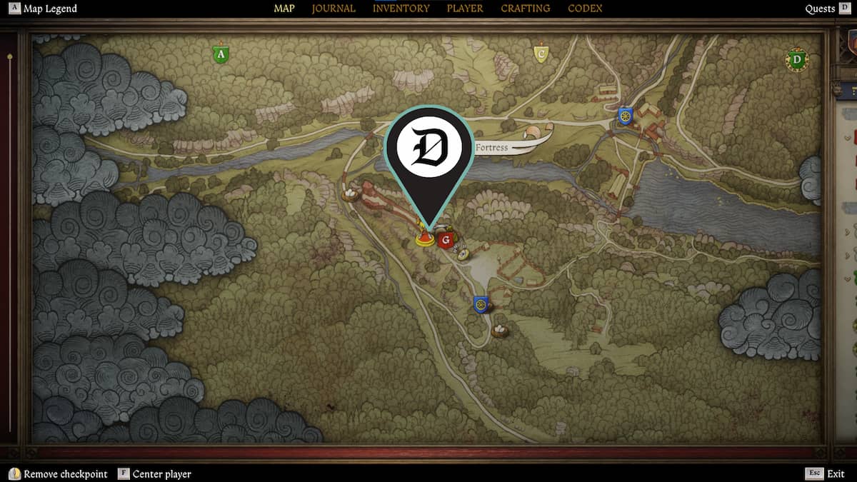 Location of Nebakov Fortress in Kingdom Come 2