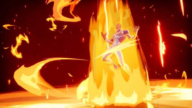 Picture showing the Human Torch in his fiery style in Marvel Rivals.