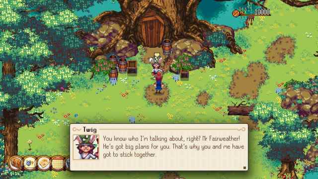 Player talking to Twig in Kynseed.