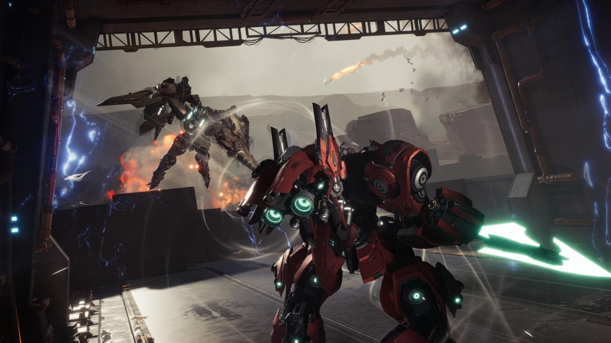 Two Mechs in Mecha BREAK fighting.