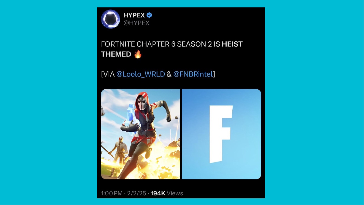 fortnite leak on x detailing heist theme