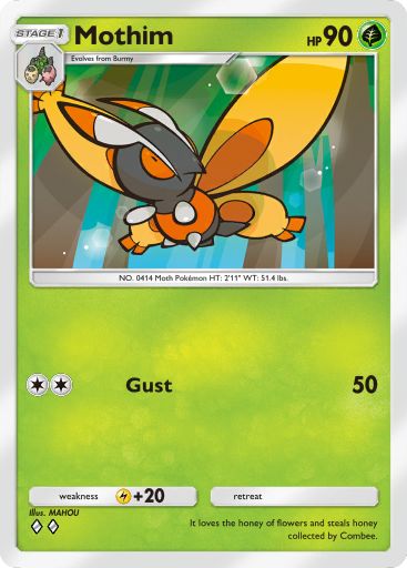 Mothim from Triumphant Light in Pokemon TCG Pocket