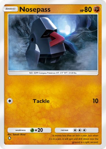 Nosepass from Triumphant Light in Pokemon TCG Pocket