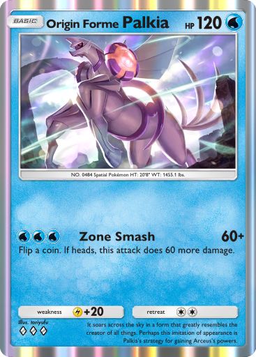 Origin Forme Palkia from Triumphant Light in Pokemon TCG Pocket