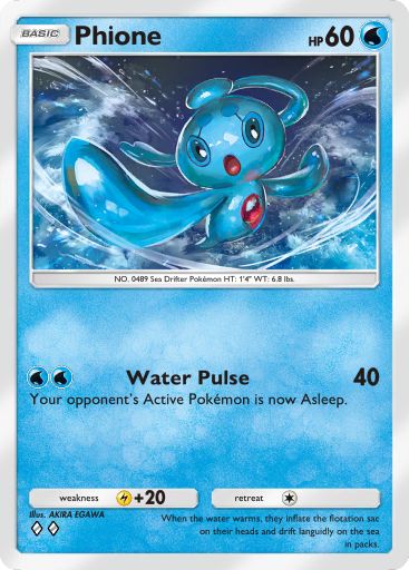 Phione from Triumphant Light in Pokemon TCG Pocket