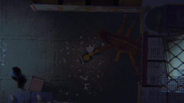 A birds-eye view of death screen with a Spider running past the Broken One's body