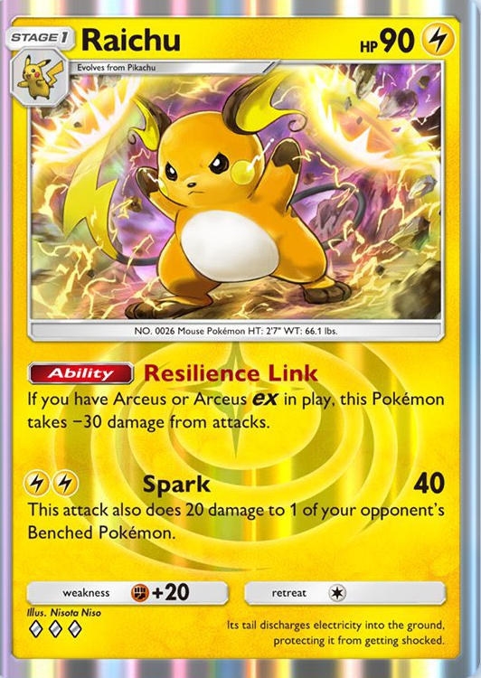 Raichu from Triumphant Light in Pokemon TCG Pocket