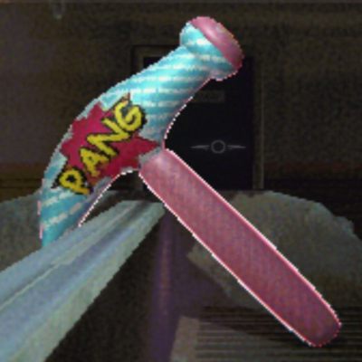 Close up shot for item image of inflatable hammer