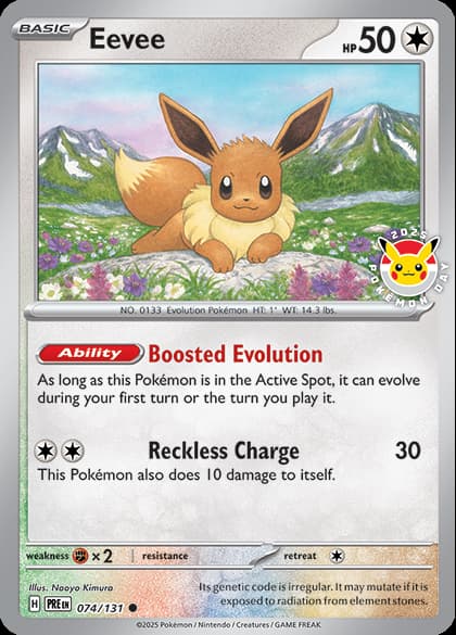 The Pokemon Day 2025 Eevee promo.
