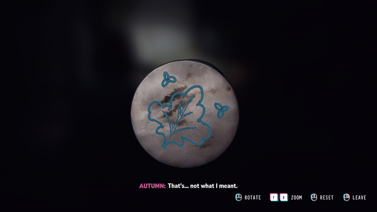 a glowing blue symbol on a can