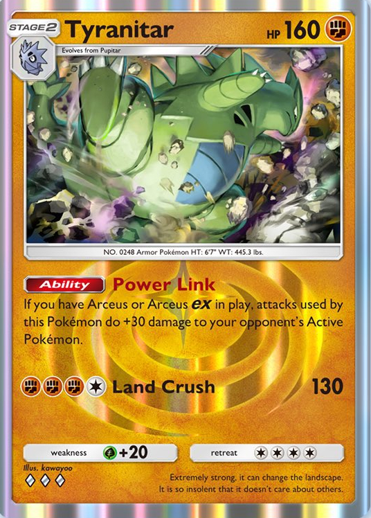 Tyranitar from Triumphant Light in Pokemon TCG Pocket
