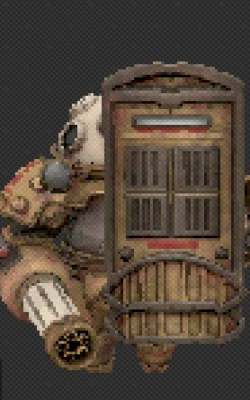 Full body shot of ULTRAKILL's Gutterman