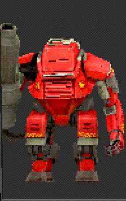 Full body shot of ULTRAKILL's Guttertank