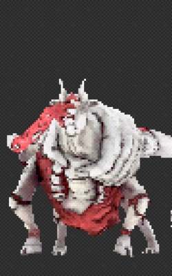 Full body shot of ULTRAKILL's Minotaur