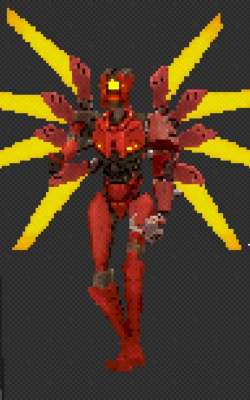 Full body shot of ULTRAKILL's V2