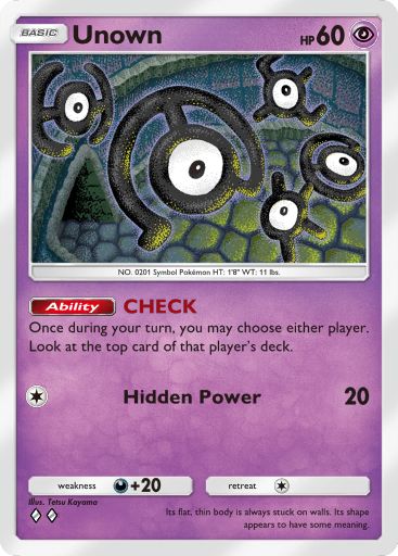 Unown from Triumphant Light in Pokemon TCG Pocket
