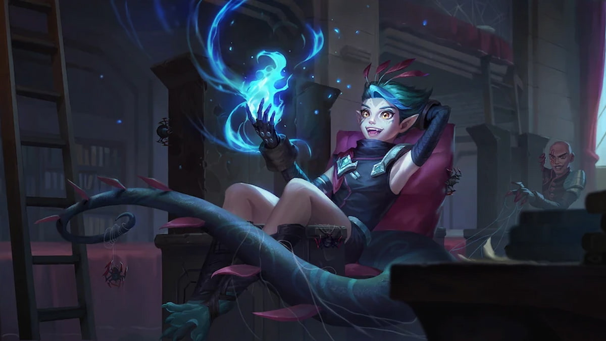 Picture showing a Vastaya in League of Legends.