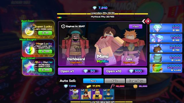 Summoning banner in Anime Reborn