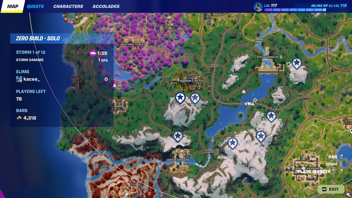All traces of the comet spots in Fortnite.