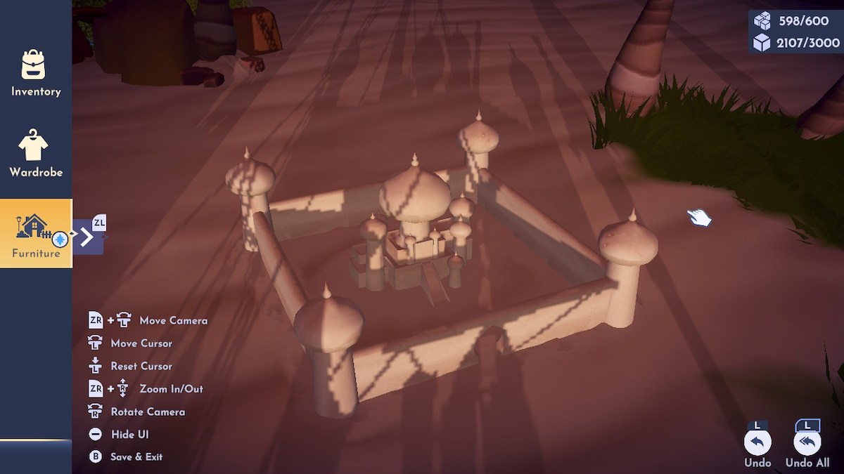 The sandcastle for Jasmine's level 4 quest in DDV.