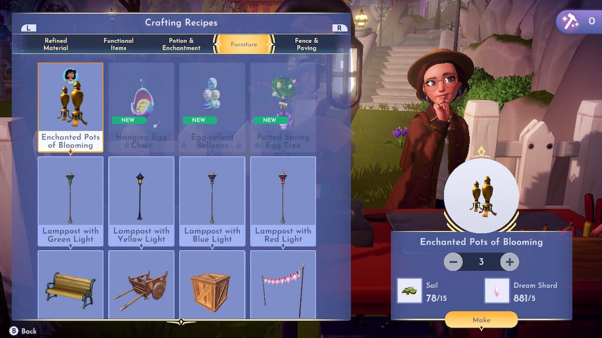 Crafting the pots in DDV for Jasmine's quest.
