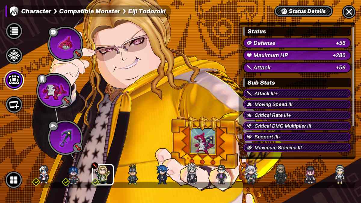 Eiji from Tribe Nine character selection screen image