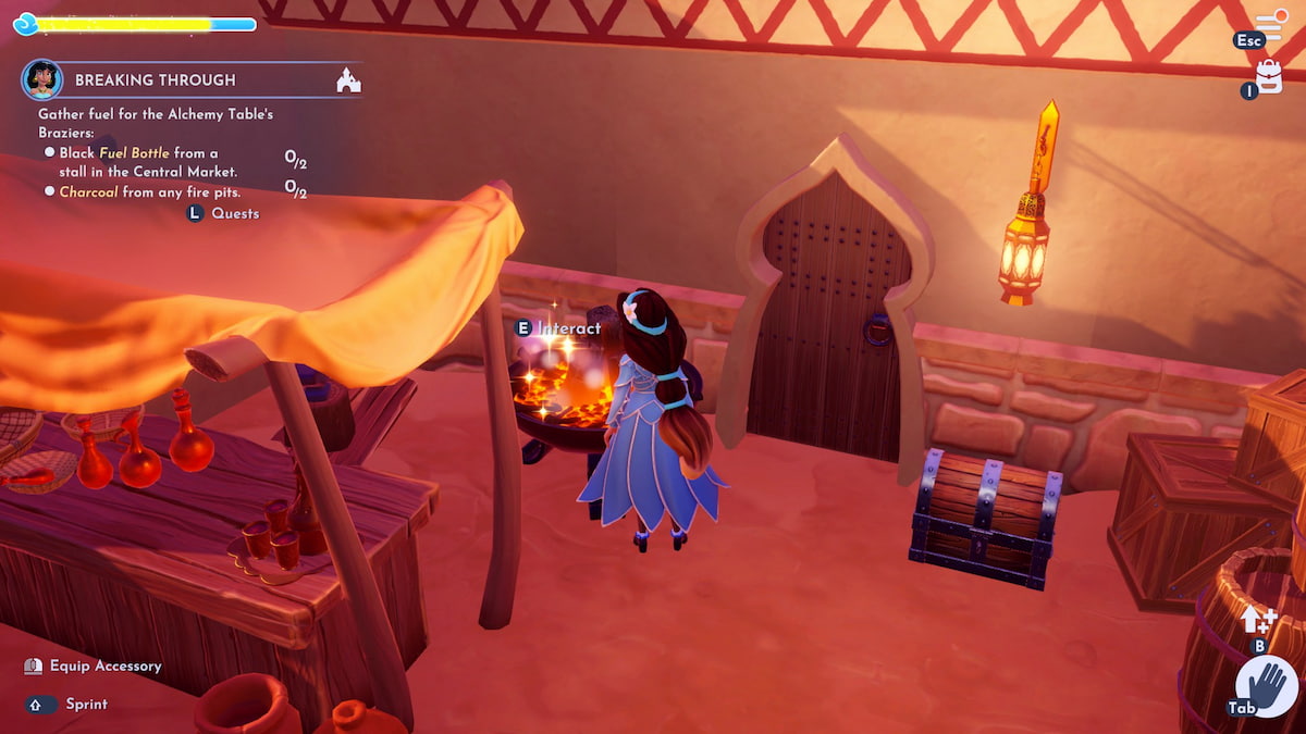A fire pit in Disney Dreamlight Valley. 